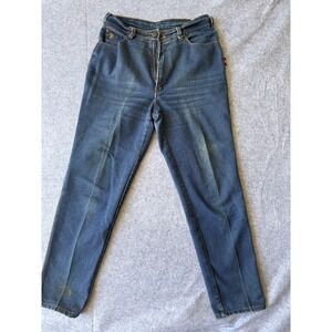 Braxton Stretch‎ Jeans Women 14 Blue Whisker High Rise Straight Leg Streetwear